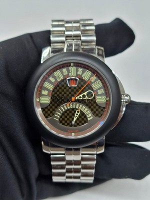 Gérald Genta Arena Bi-Retro BSP.Y.10  Steel Preowned. B18736