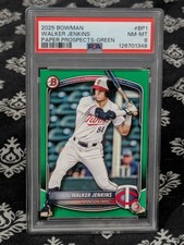 2025 bowman baseball Walker Jenkins Green Parallel RC /99