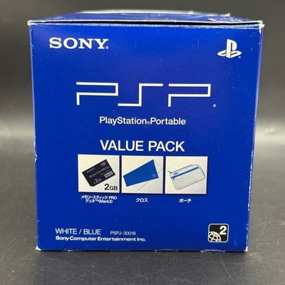 Sony PSP 3000 Value Pack White & Blue Handheld System for sale