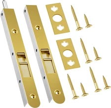 2 Pack Flush Bolt for Double Door, 7 Inch Heavy Duty Flush Latch Bolts, French