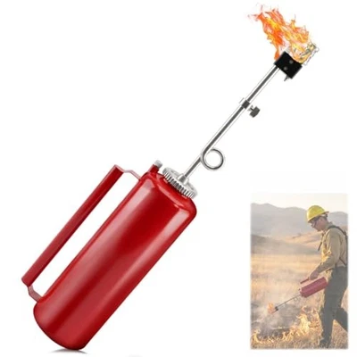 Drip Torch 5L, Double-Bottom Cast Iron Tank with Check Valve, Red - image 1 of 4