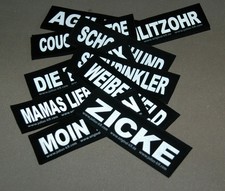 Julius-K9 Klettlogo 3 x 11cm Klettsticker Gr. S Auswahl A - Z