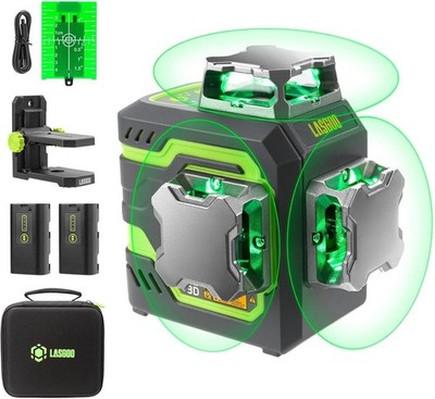 LasGoo High Q Green Laser Marker 3x360°, 3D Marker Laser Self-Leveling