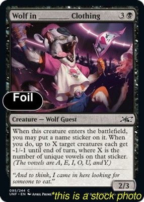 Wolf in _______ Clothing Unfinity[UNF - 95] Common Foil Lightly Played