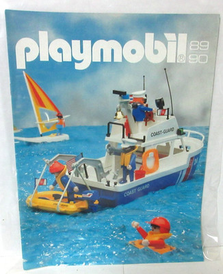 PLAYMOBIL 89/90 COAST GUARD CATALOGE store name on back