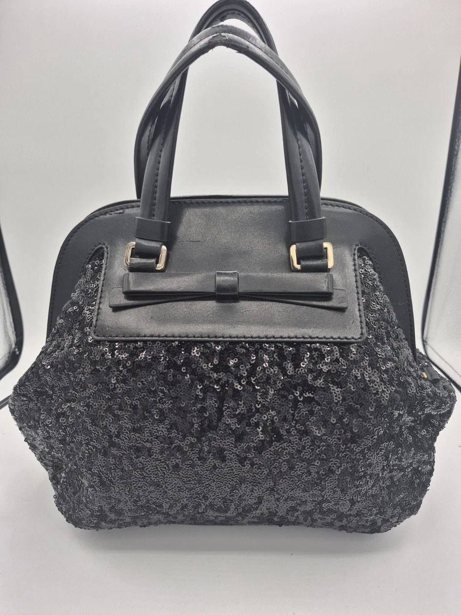 kate spade new york Glitter Satchel/Top Handle Bag Black Bags