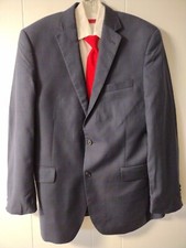 Jos A Bank Blue Plaid 2 Button Men Suit Size 42L 36W