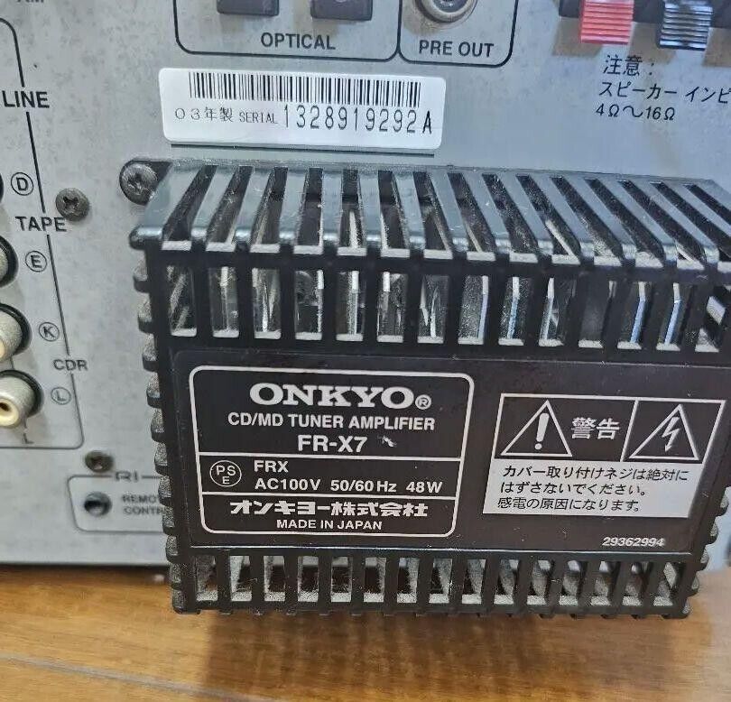 ONKYO FR-N7X CD MD Recorder Tuner Amplifier Deck MDLP used ONKYO FR-N7X CD MD Recorder Tuner Amplifier Deck MDLP used