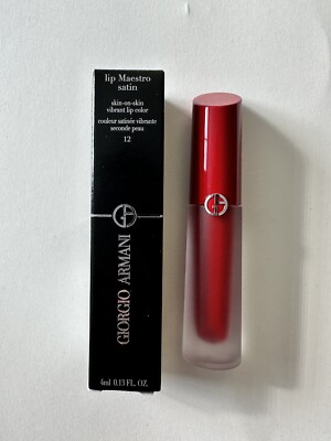Giorgio Armani Liquid Lipstick Lip Maestro Satin SHADE *12 SECRET DATE* UVP 35£