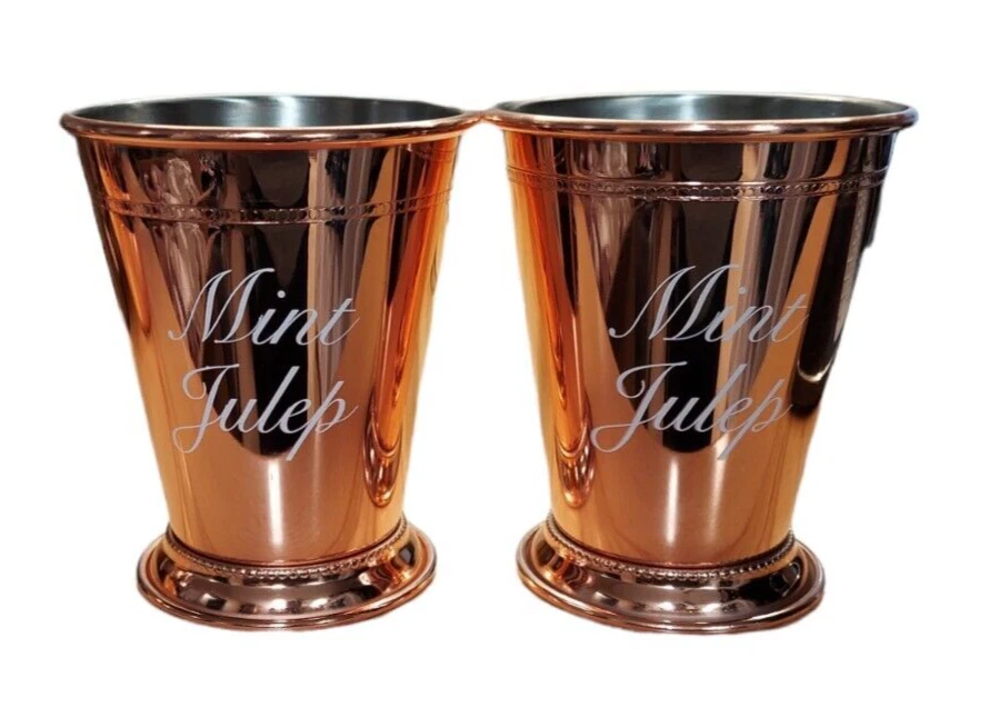 Juego de 2 tazas de julepe Thirstystone de Cambridge de acero inoxidable cobre como nuevas Foto 2 de 2