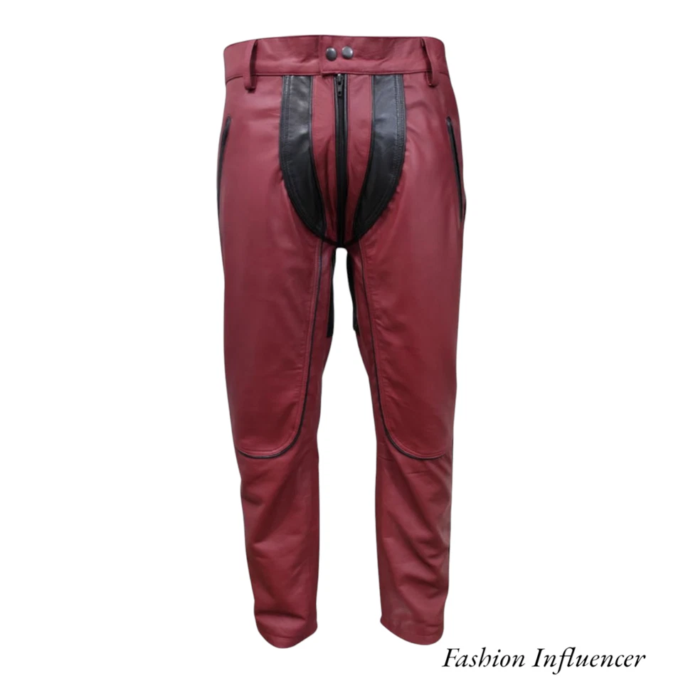 Uniforme de policía de cuero de oveja 100 % real para hombre uniforme militar gay ropa de club Foto 4 de 4