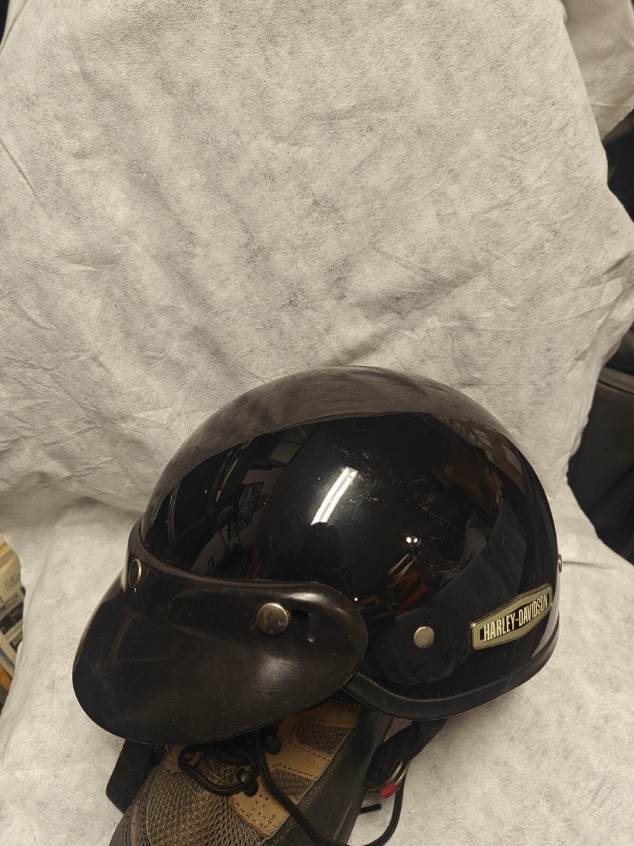 Vintage Harley-Davidson Brain Bucket Black Size M Motorcycle
