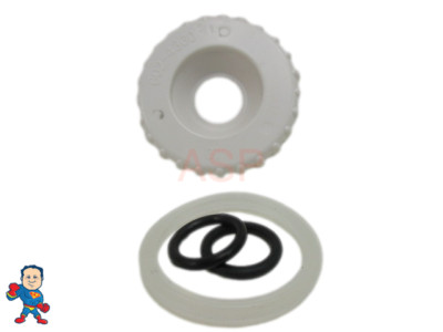 Replacement Cap & O-Ring Kit, Waterfall, 1'', Diverter Valve, White
