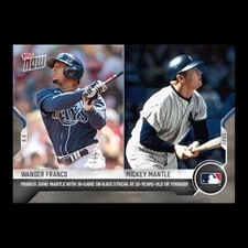 2021 TOPPS NOW® # 771 WANDER FRANCO - MICKEY MANTLE Tampa Bay Rays Yankees