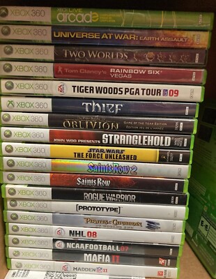 save$ xbox 360 games Titles M-Z without manuals. Pick from list