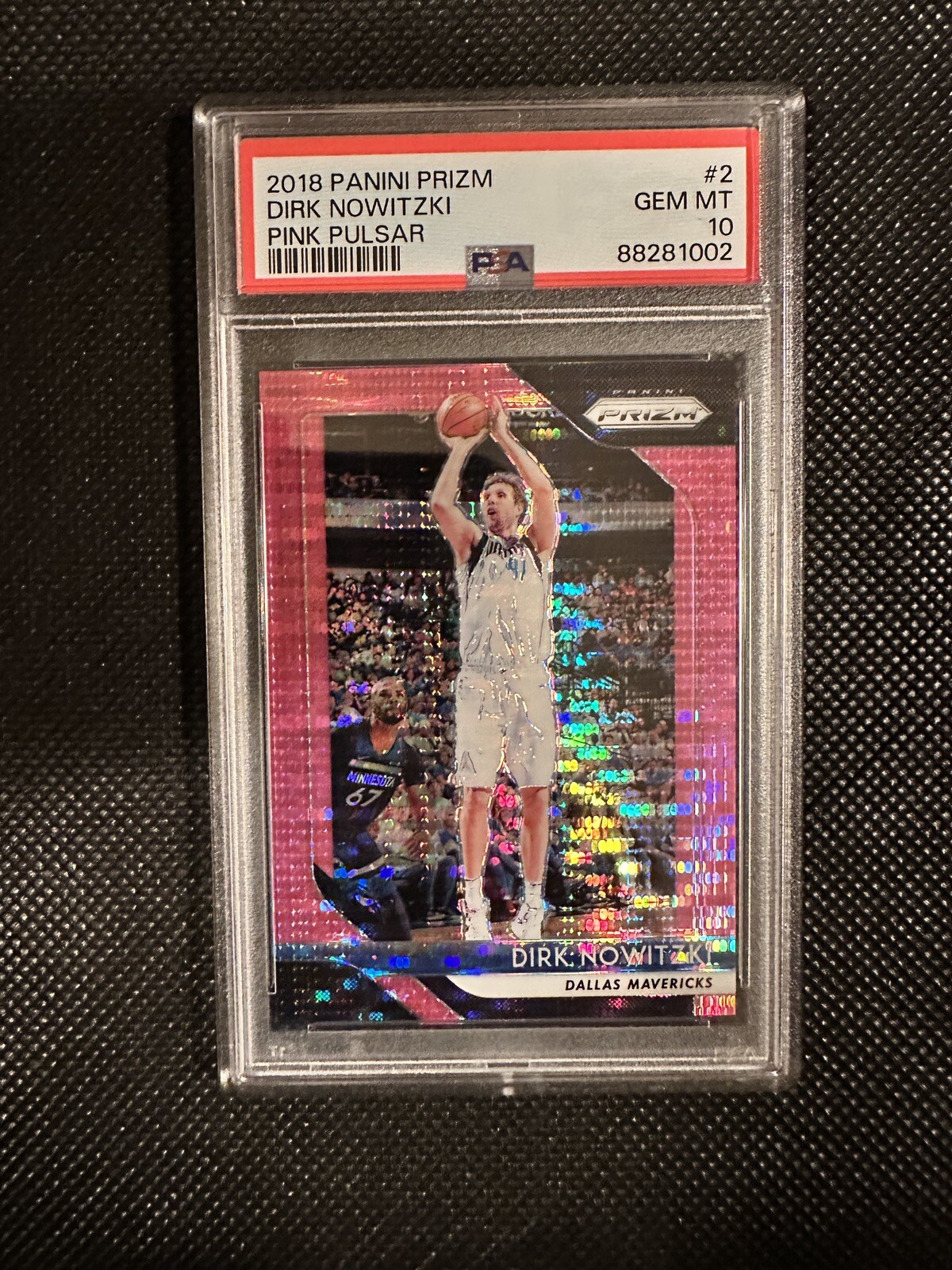 2018 Panini Prizm Dirk Nowitzki PSA GEM MINT 10 Pink Pulsar 07/42 💎💎💎💎💎