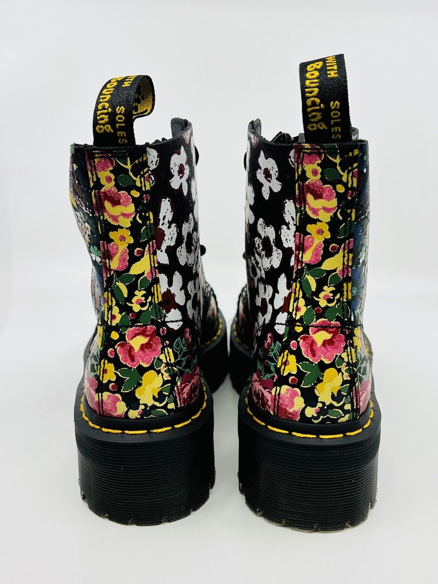 Dr. Martens Women's Sinclair Floral Mash Up Leather Platform Dr. Martens Women's Sinclair Floral Mash Up Leather Platform