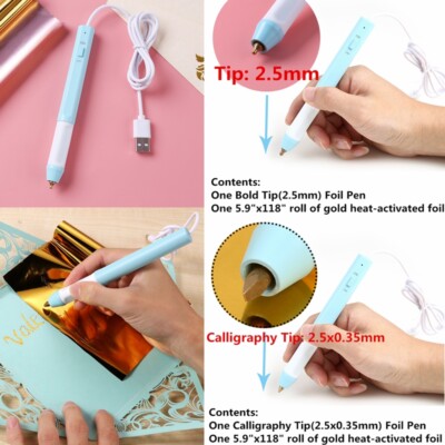 Hot Foil Quill Pen Set With 4 Tips – USB Powered Foil Stamping Pen For Crafts, Cards, Scrapbooking - View #11
