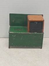 1930s METAL CHILD'S TOY STOVE in Original Paint Tin Litho ESTATE ITEM