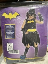 New Rubies Batgirl Costume Sz Small 4-6 Yrs Dress Cape Mask Belt Glove Boot top