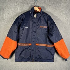 Nike Pro Line Denver Broncos Jacket Puffer VTG NFL 90s Blue Insulated Mens M