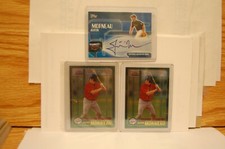 2004 TOPPS CERTIFIED AUTO CARD OF JUSTIN MORNEAU TA-JM & 2 TOPPS TRADED