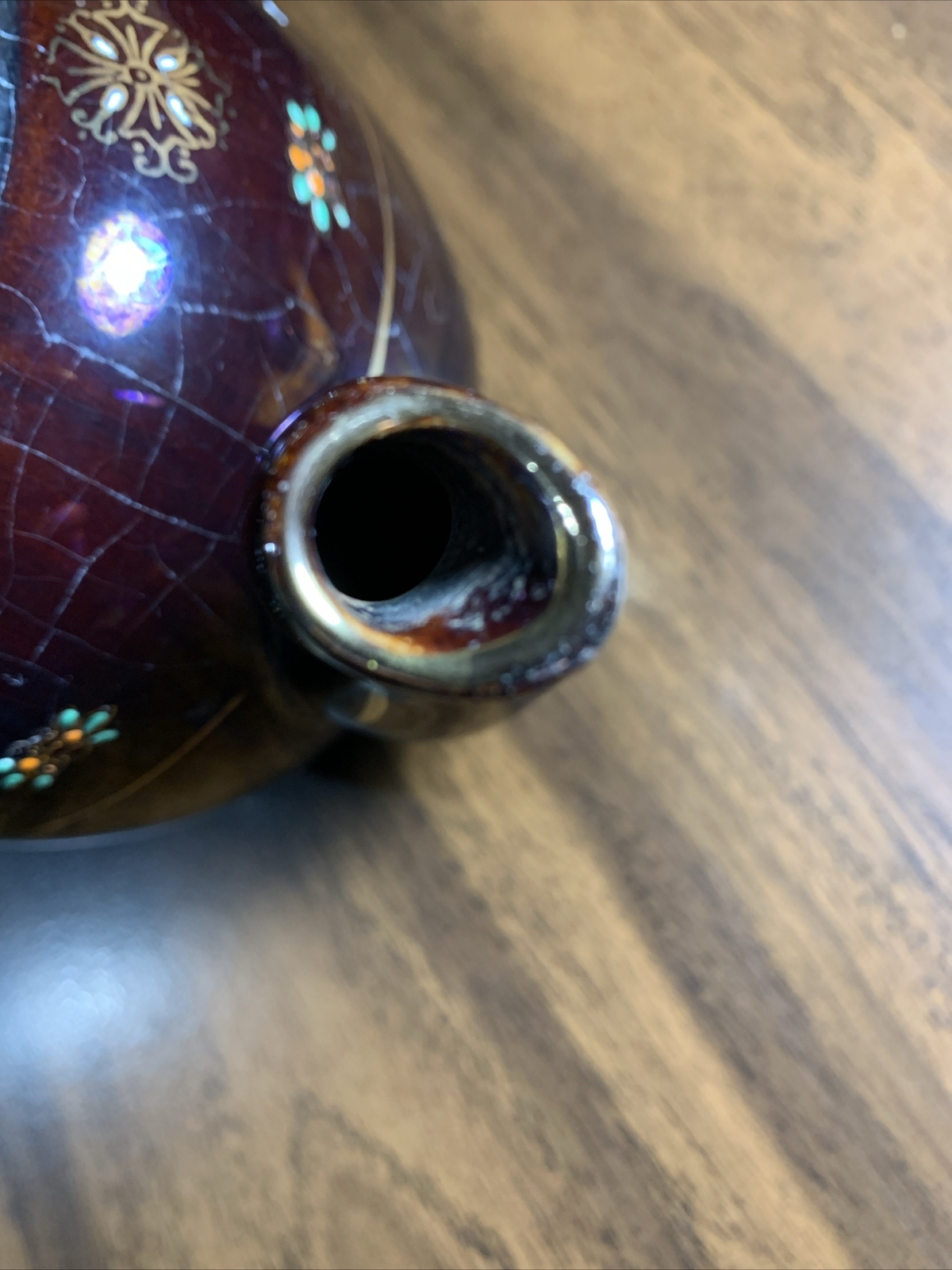 Vintage Brown Betty Redware Teapot Hand Painted Moriage Style /Lid Made in Japan eBay