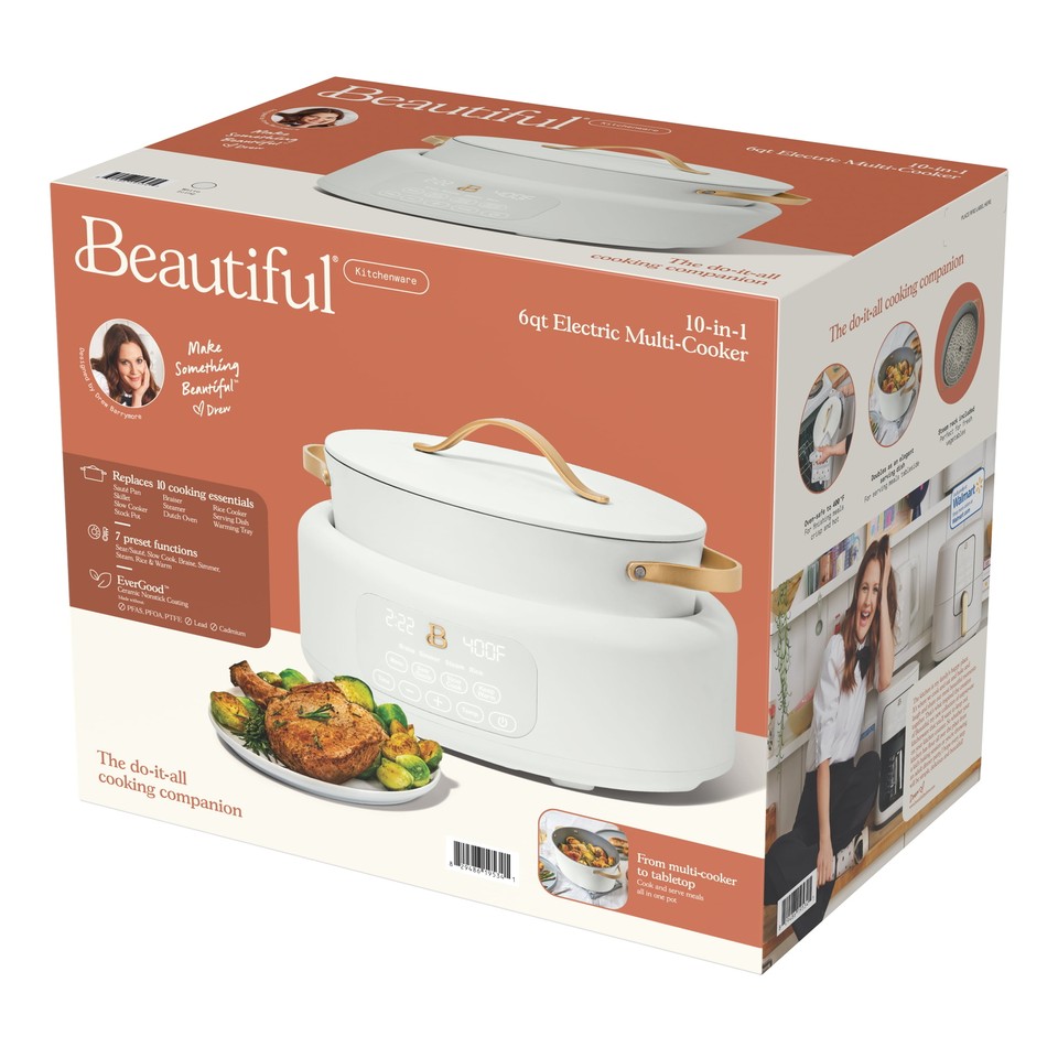Drew Barrymore Kitchen Appliances White Slow Cooker Beautiful 10