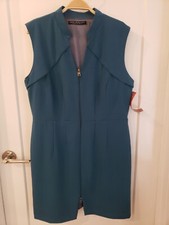 Marc New York Andrew Marc Teal Green  Stretch Dress SZ 14P