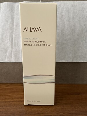 AHAVA Time to Clear Purifying Mud Facial Mask 3.4 fl.oz 100 ml NIB