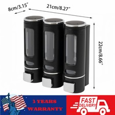 3-in-1 Shower Soap Dispenser Shampoo Conditioner Dispenser Soap Separator Hotel