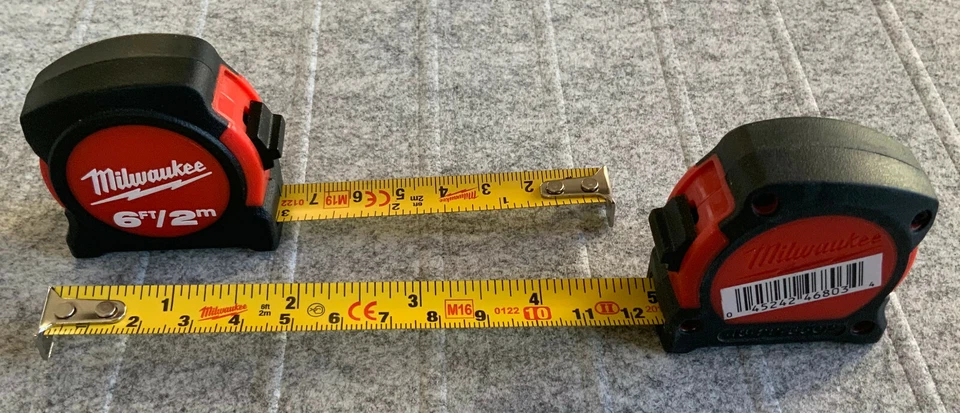 Milwaukee Measure Tape 2m / 6 ft 13mm wide Retractable Compact Metal Blade - Image 3 of 4