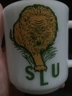 SLU Southeastern Louisiana Lions Vintage MilkGlass Coffee Cup / Mug