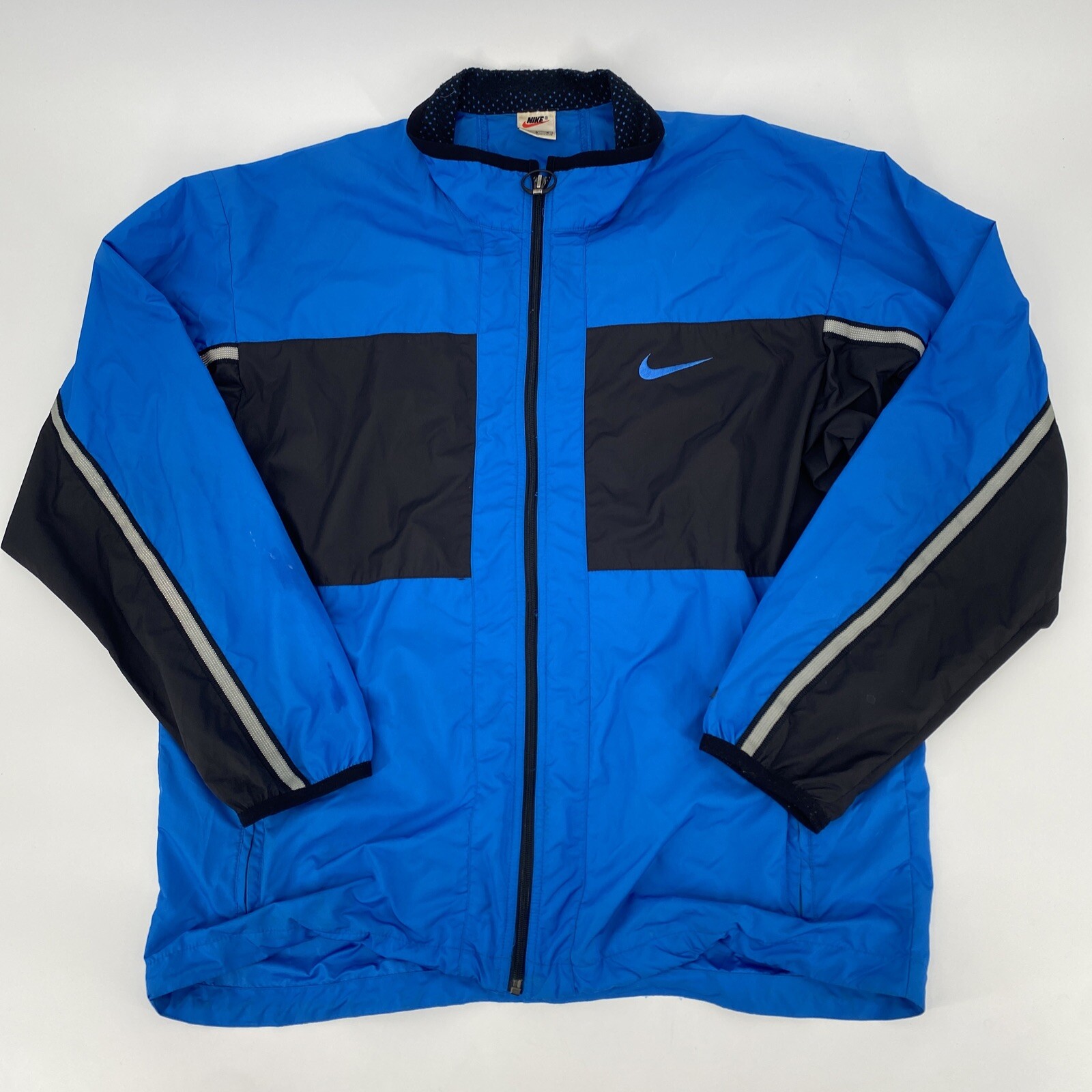 SACAI X NIKE Giacca a vento Nike vintage uomo grande full zip blu nero clima FIT