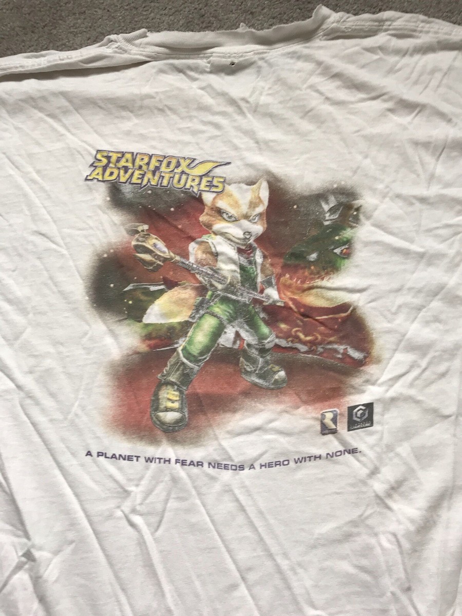Vintage StarFox Adventures Nintendo GameCube Promo T-Shirt Mens