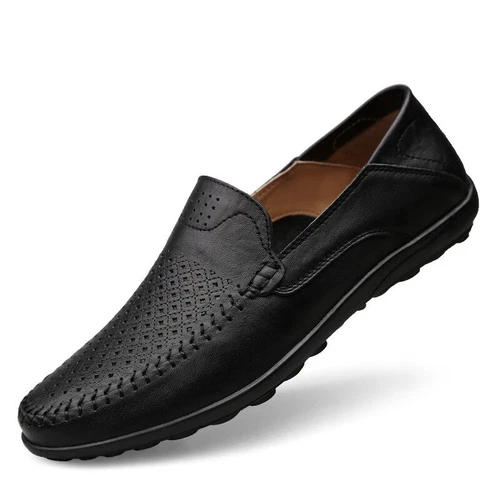 NEW Men's Casual Driving Boat Leather Shoes Moccasin Slip On Loafers UK SIZE - Picture 8 of 30