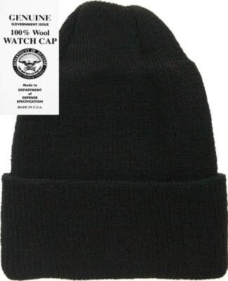 Mcguire Gear 100% Wool Watch Cap Beanie - Military Style Made in USA, (One Size)