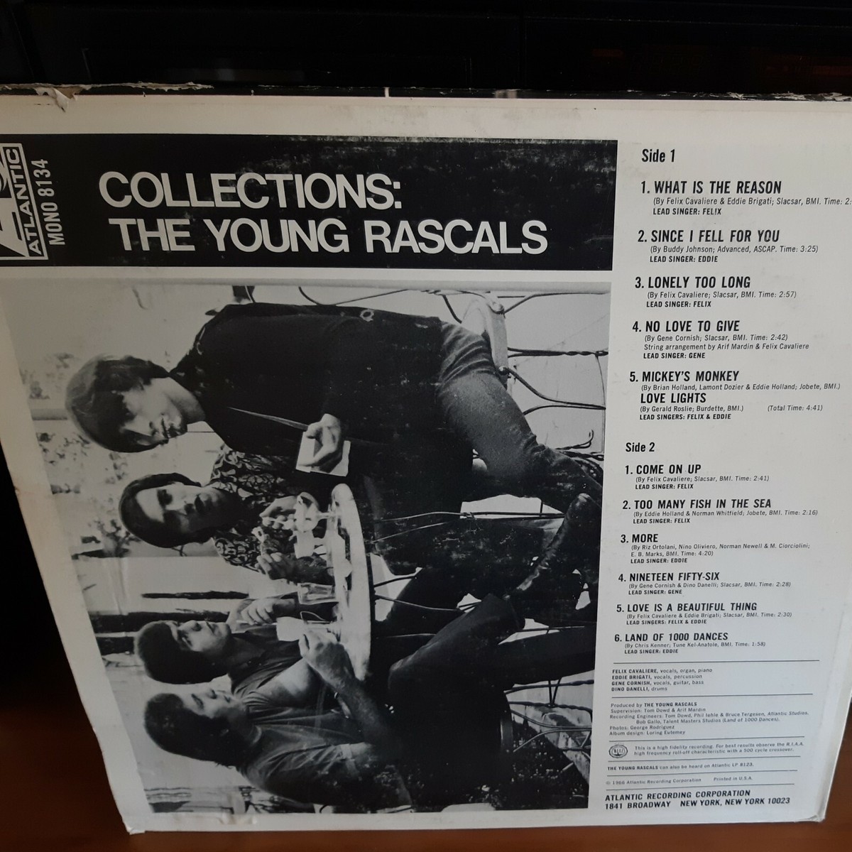 The Young Rascals Collections LP Atlantic records Mono 8134,1966