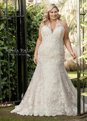 Sophia Tolli Wedding Dress Y11942 Size 18 Ivory/light Gold - Picture 3 of 4