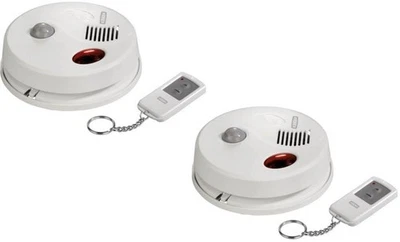 2x Pack XavaxDecken-Alarm 360° Bewegungsmelder Sensor Einbruchschutz Haus-Alarm