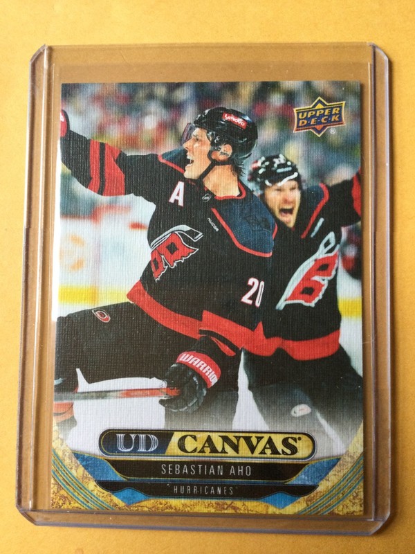 2024-25 Upper Deck Series 2 Sebastian Aho UD Canvas Carolina Hurricanes
