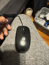 Genuine HP USB Optical Mouse 672654-001 Black Wired 2 Button Scroll
