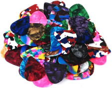 100 Colorful Guitar Picks 0.46mm for Guitar, Ukulele, and Bass