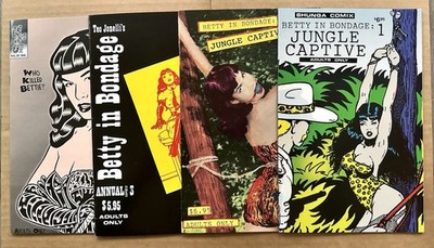 Betty In Bondage 3 Comic Lot + Who Killed Bettie? (Shunga, Lennoxx) RARE!