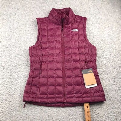 The North Face Thermoball Eco Vest 2.0 Womens S Slim Fit Boysenberry Puffer NEW