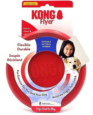 Kong Flexible Flyer Durable Rubber Frisbee Dog Fetch Toy Small 7.5''