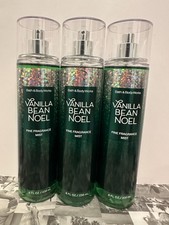 3 New Bath  Body Works VANILLA BEAN NOEL Fragrance Body Mist 8 oz 236 ml