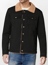 Men s Winter Jacket Stylish Lapel Collar Fleece Lined Cargo Coat with Mult