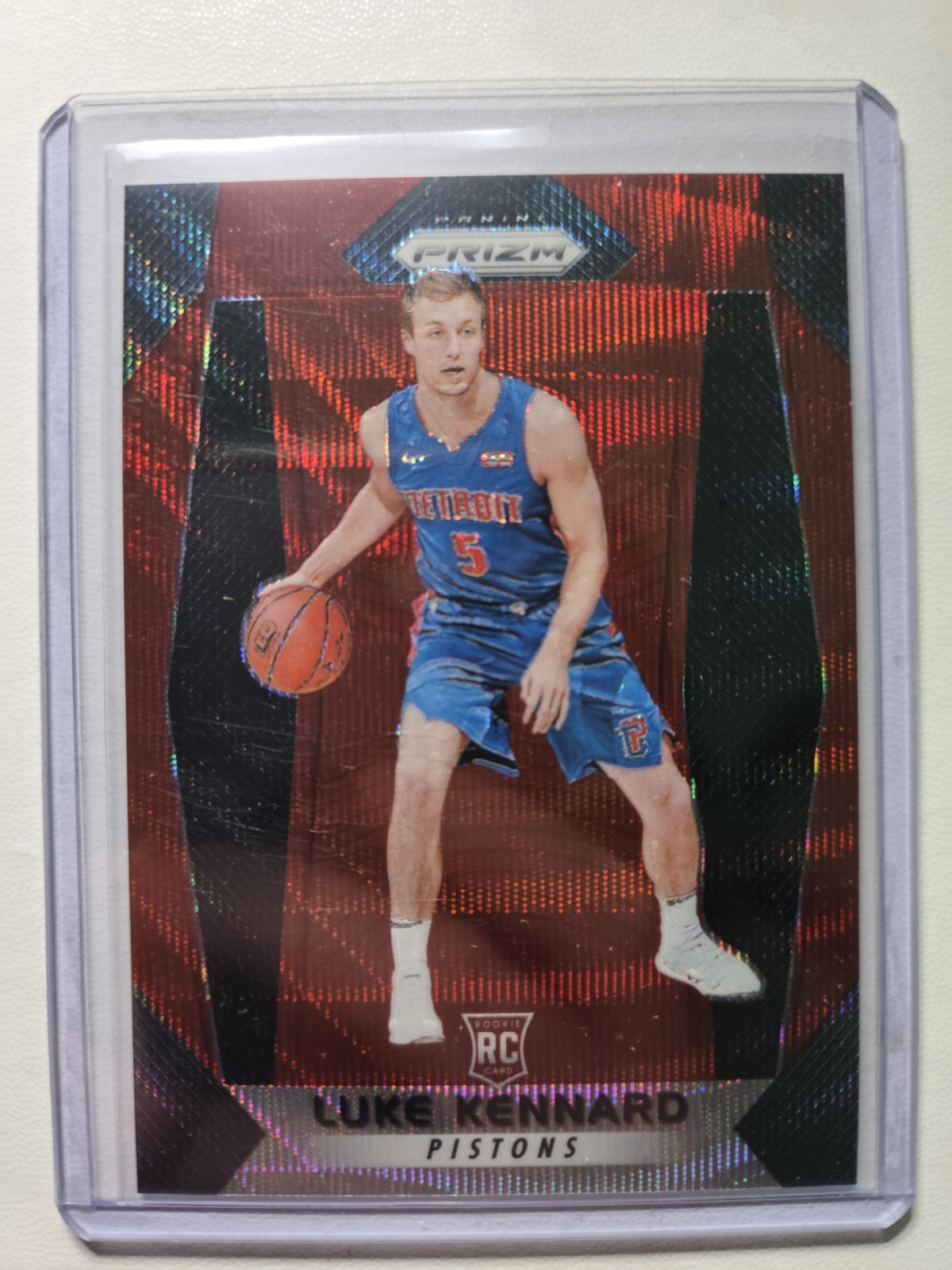 2017-18 Prizm Ruby Red Wave Rookie Card RC Luke Kennard  #171 LAKERS