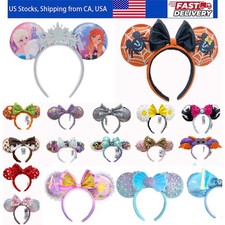 Disney-Park's Loungefly Mouse Mickey Ears Rapunzel Tangled Pascal Belle Headband